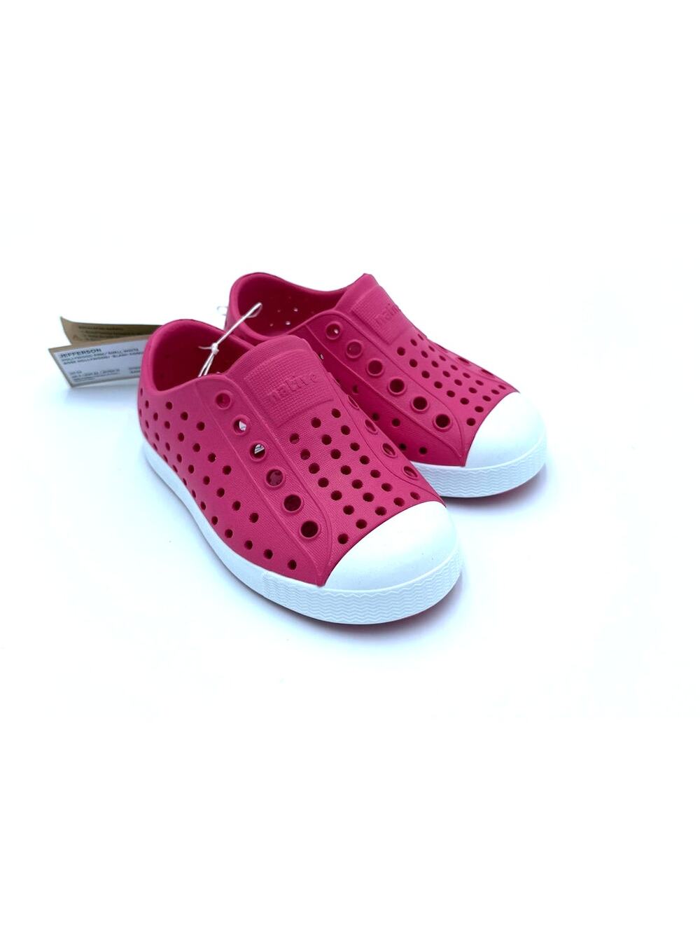 NEW! Native Jefferson Child Shoes - Hollywood Pink/Shell White - c6 (toddler 6)